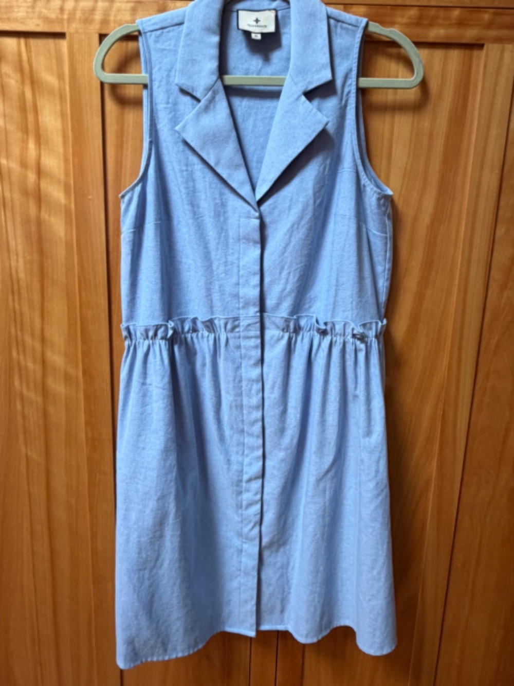 Tuckernuck Oxford Blue Sleeveless Royal Shirt Dress Size M - Picture 3 of 7